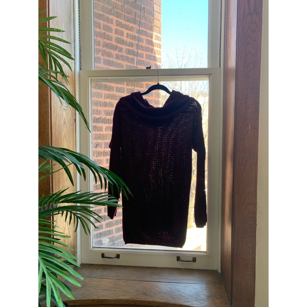 Long Sleeve Cowl Neck Knit Sweater